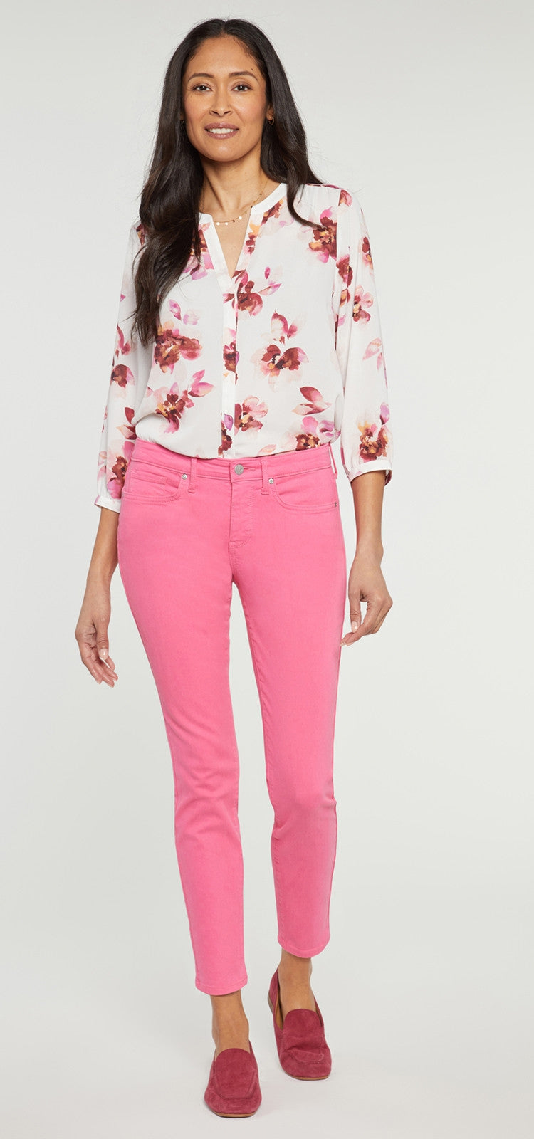 Alina Skinny Jeans Roze Premium Denim | Pink Peony