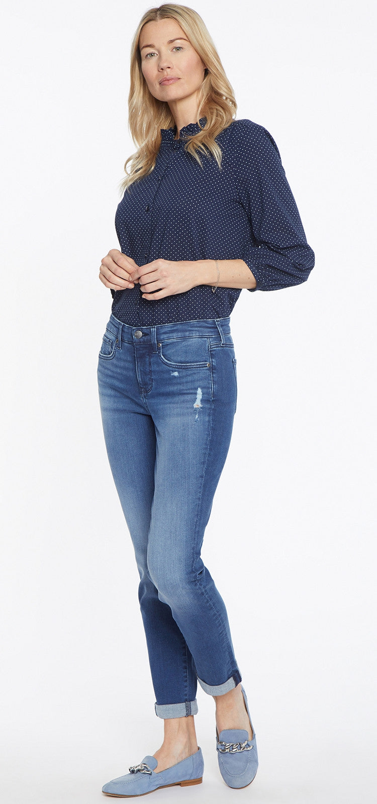 Margot Girlfriend Mediumblauw Premium Denim | Heron