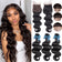 Brazilian Body Wave Closure with 3 Bundles