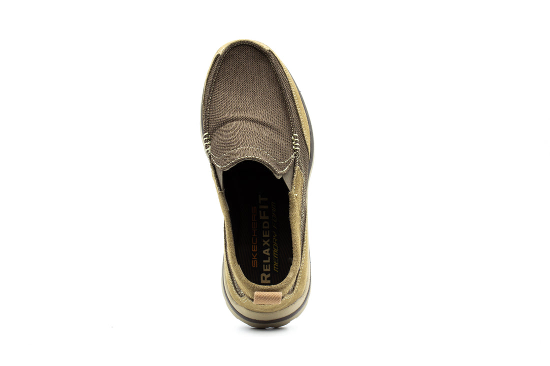 Skechers Superior-Milford Slip Ons Light Brown shoeper.com