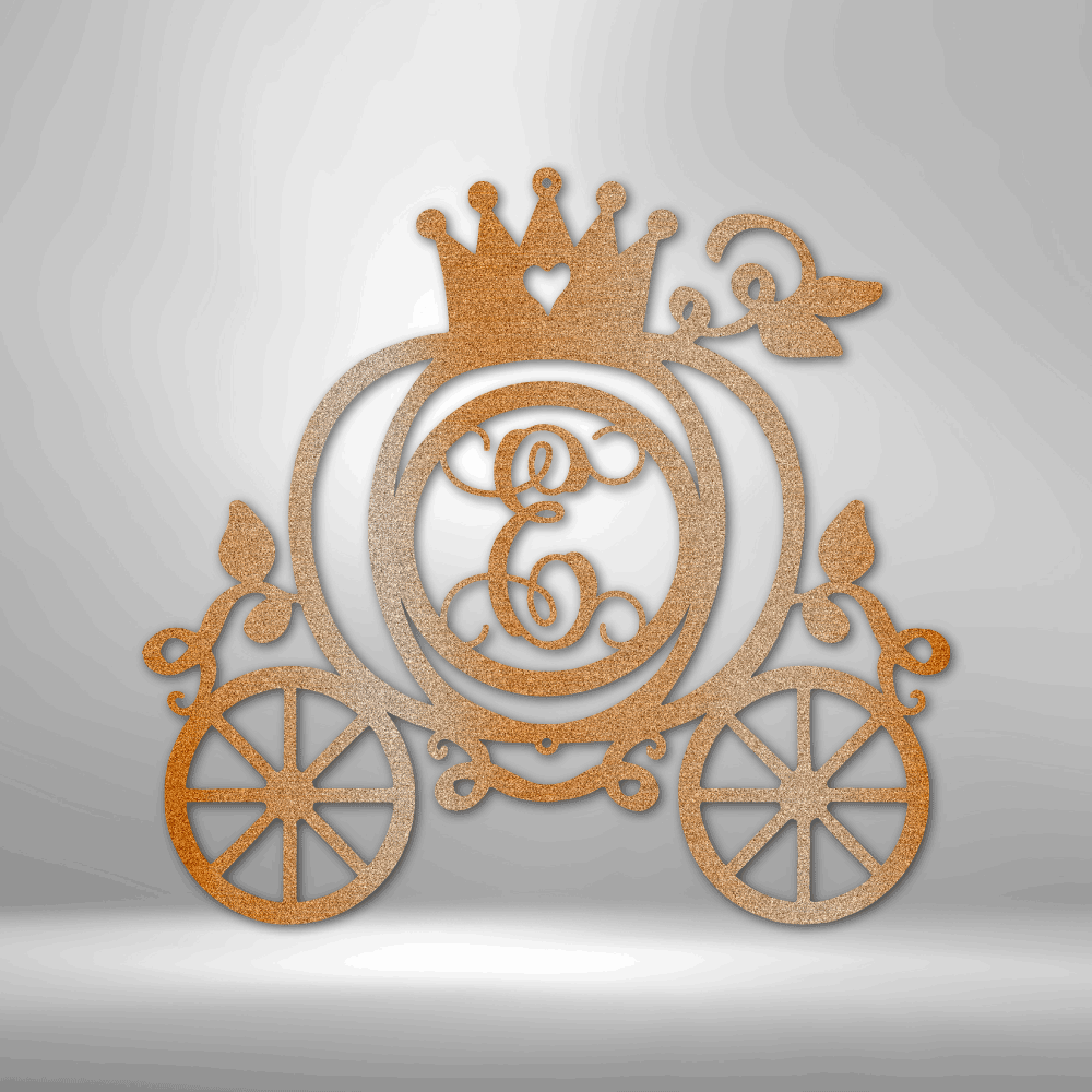 Carriage Initial Monogram - Steel Sign - My Treasured Keepsakes product image