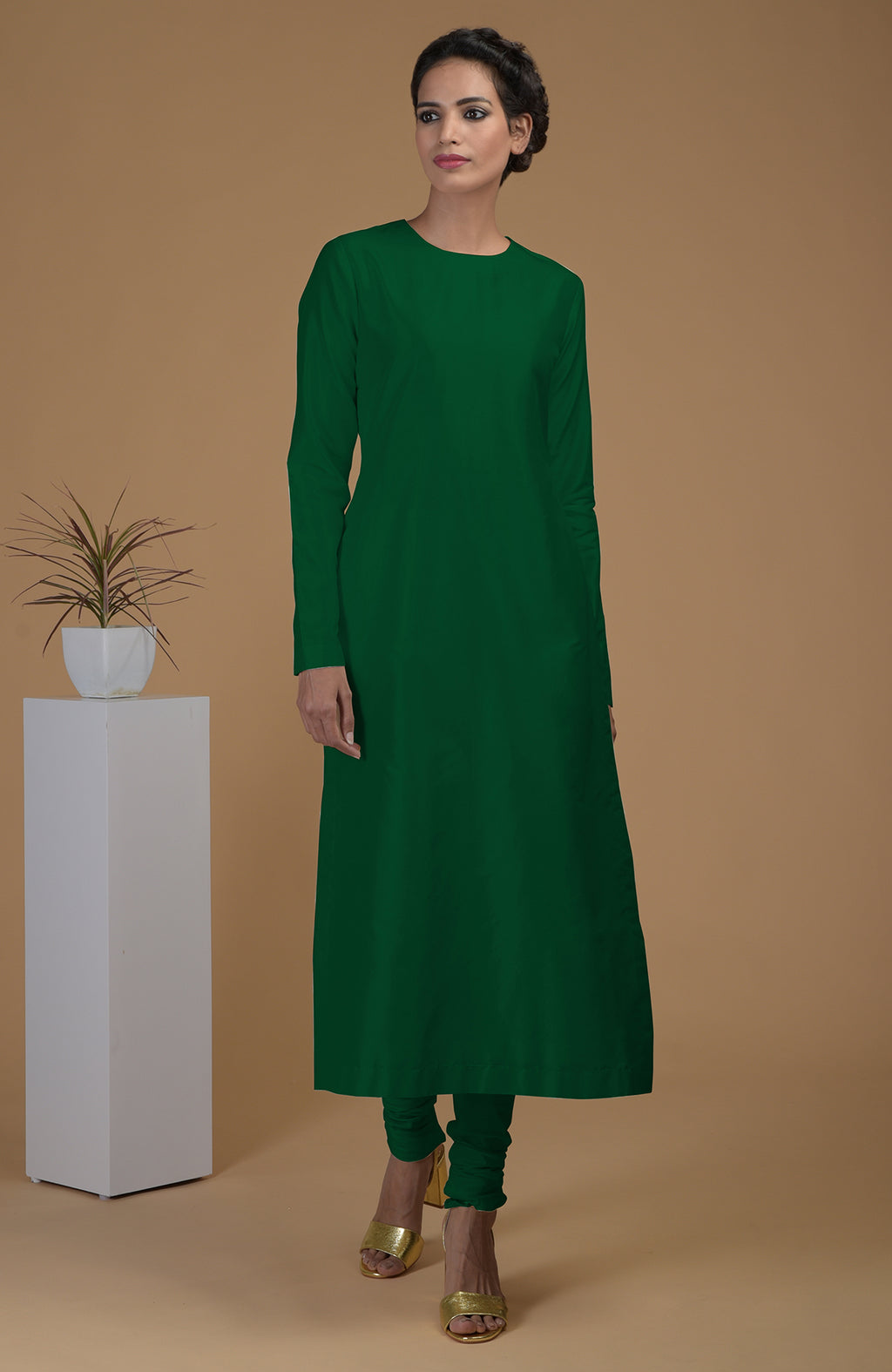 Pista Green Pintuck Silk Kurta Set with Dupatta – Talking Threads