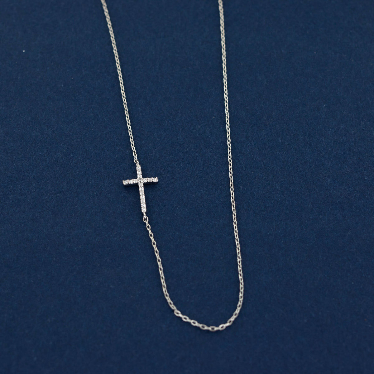 Because He Lives Cross Necklace - Silver – Initial Outfitters