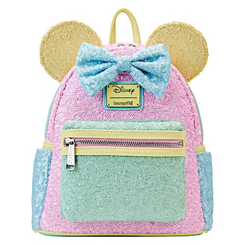 EXCLUSIVE DROP: Loungefly Disney Minnie Mouse Pastel Sequin Mini Backp – LF  Lounge VIP
