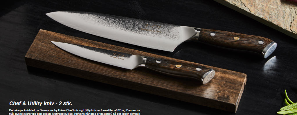 Damascus by Haws - Chef & Utility kniv