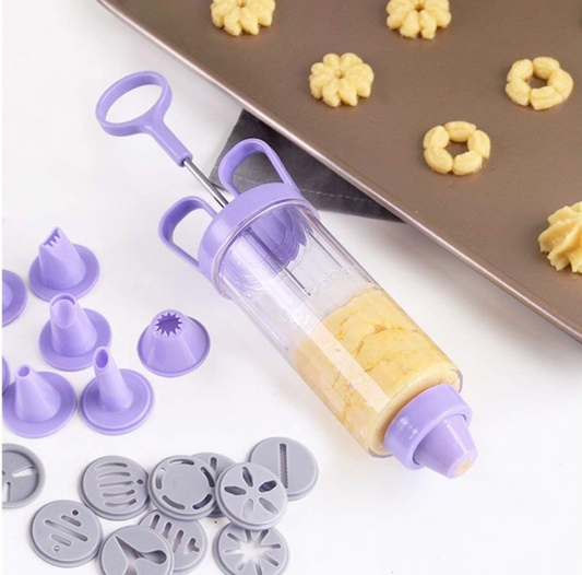 Biscuit Maker Shaper Set Cake Cutter Decorating Cookie Press Pump