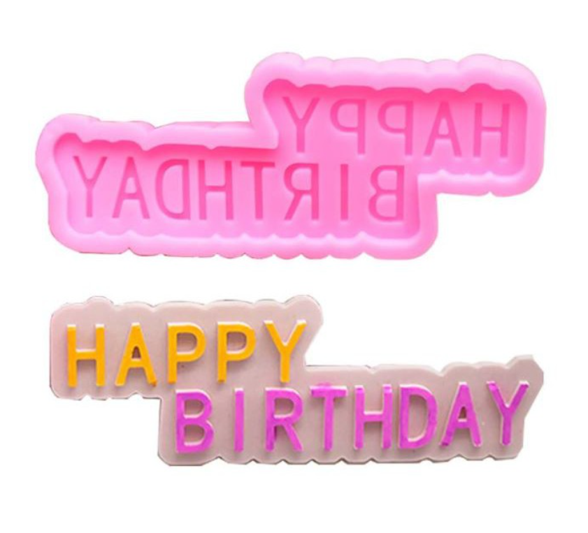 Happy birthday silicone mould words alphabet greetings mold – Sweet ...