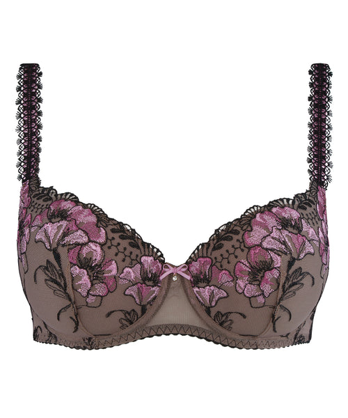 Aubade, Art of Ink French Red Half Cup Bra