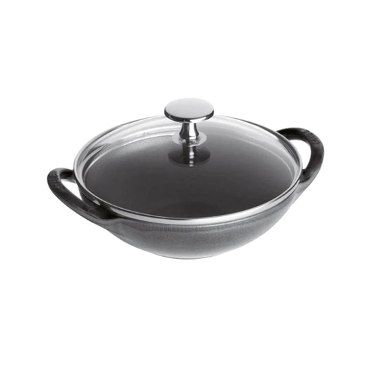 Staub, enameled cast iron Wok cm. 37 with cover