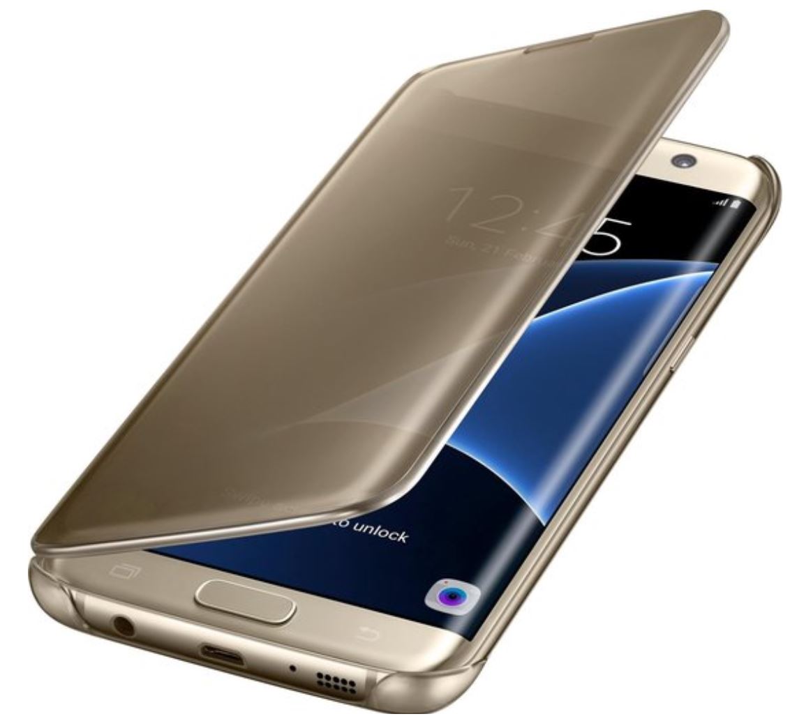 Boom iets dichtheid Galaxy S7 Edge Clear View Cover Hoesje - Goud – Mixon.nl