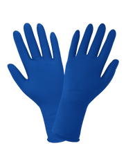 Global Glove 1005PF Panther-Guard® Heavyweight Nitrile, Powder-Free, Industrial-Grade, Raised Micro-Diamond Pattern, Blue, 9-Mil, 11-Inch Disposable Gloves