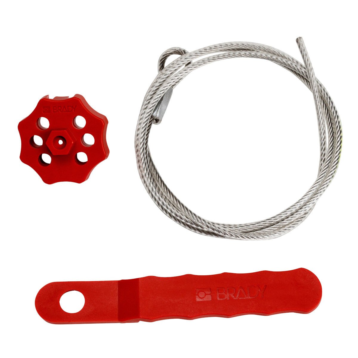 Brady 122250, Extra Secure Red Spin Lockout System with 59" Cable and Operating Tool