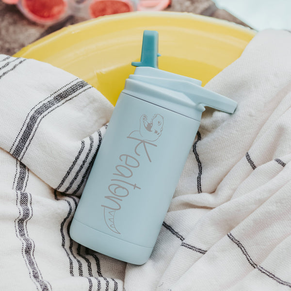 Engraved Water Bottles With Straw, Personalized Insulated Water