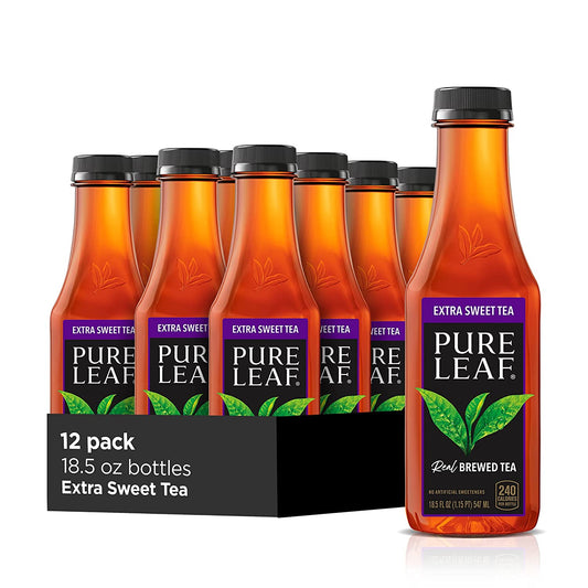 Pure Leaf Iced Tea, Sweetened Variety Pack, 18.5 fl oz. bottles (12 Pa –  Pete's Grocery & Gourmet