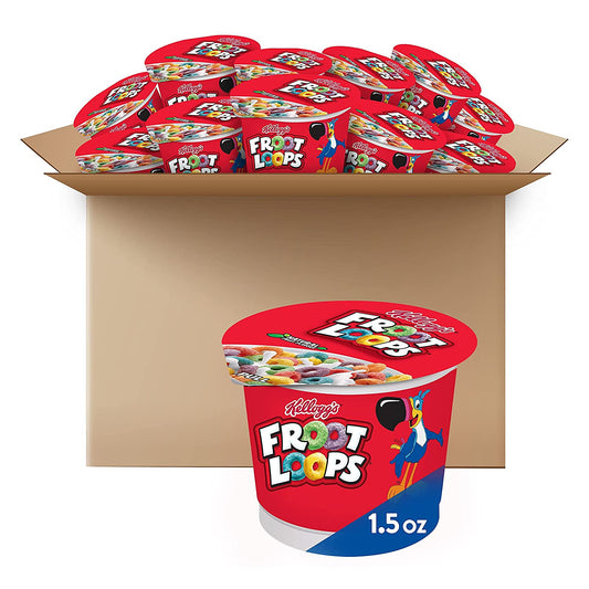 Froot Loops Breakfast Cereal, Single-Serve 1.5oz Cup, 6/Box, Sold as 1 Box  : : Grocery & Gourmet Food