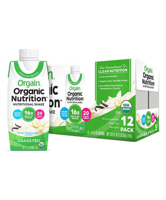 Orgain Healthy Kids Organic Nutritional Shake, Vanilla - 12 pack, 8.25 fl oz cartons