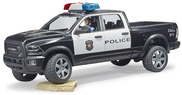 Bruder Toys - Emergency Realistic Jeep Wrangler Unlimited Rubicon Police  Vehicle with Light Skintoned Policeman and Light and Sound Module with 4