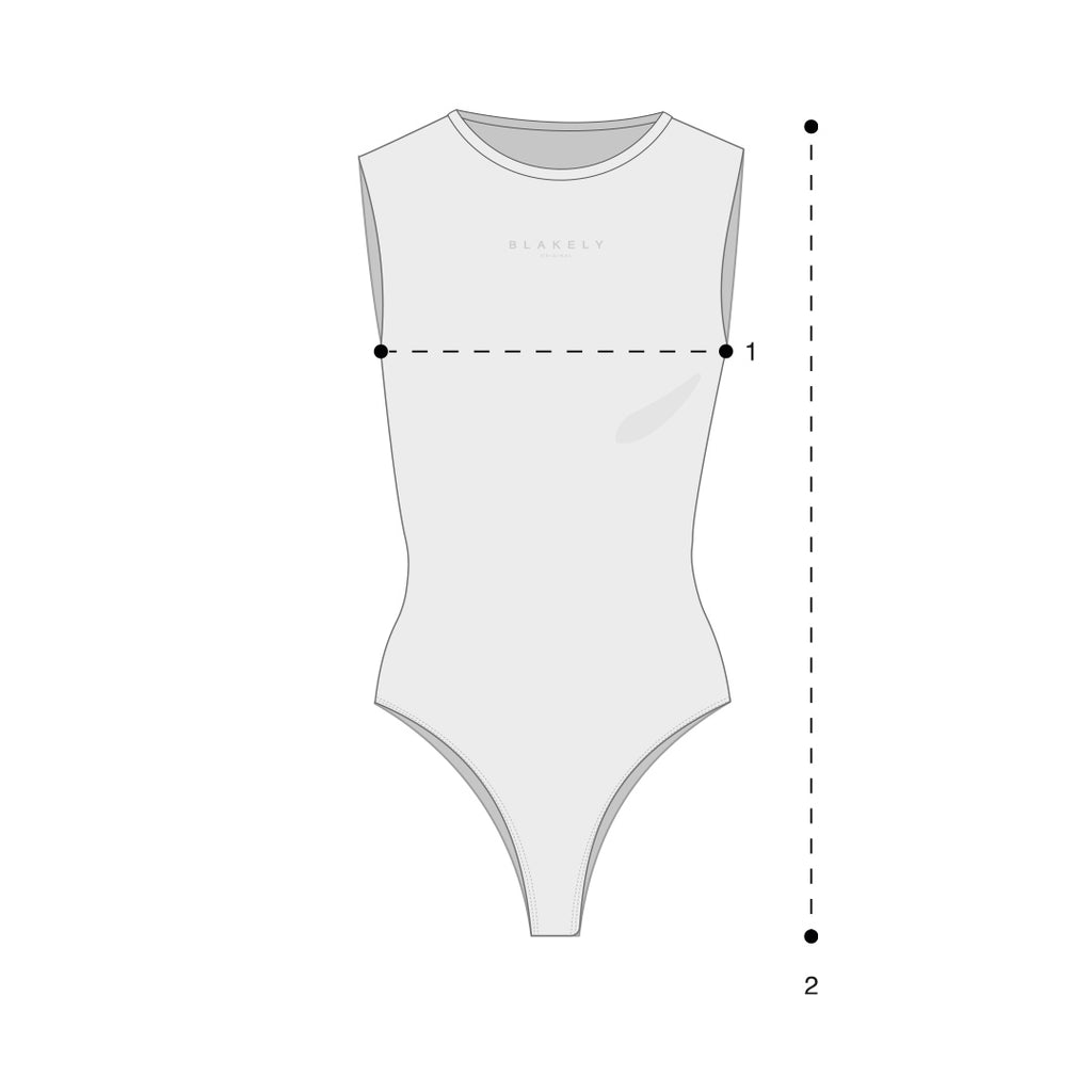 Size Guide - Womens Sleeveless Bodysuits – Blakely Clothing