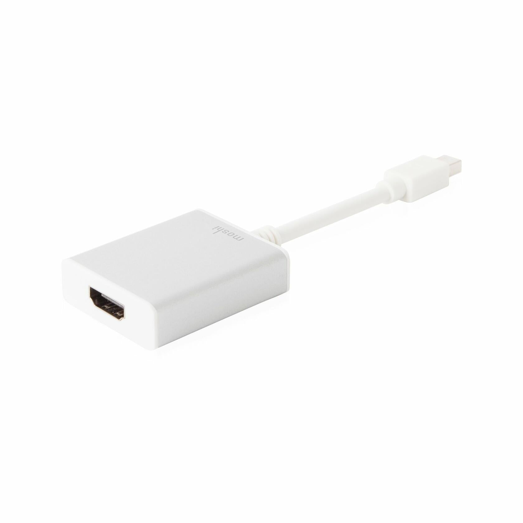 Moshi Mini DisplayPort to HDMI Adapter (4K) - Connect Mac to TV/Monitor - Silver