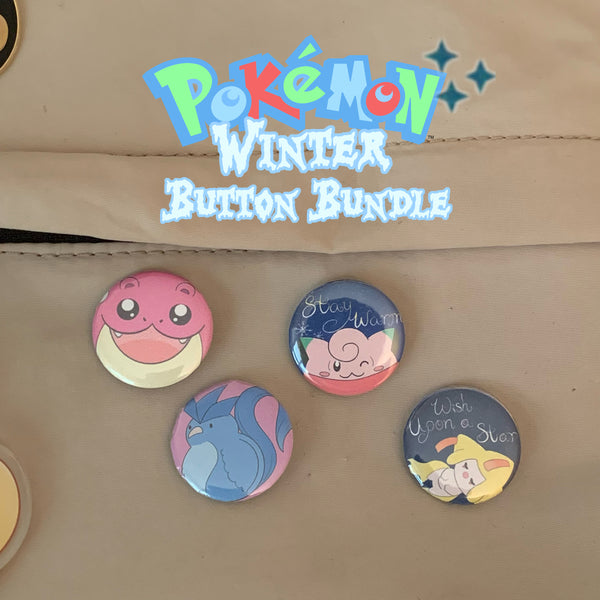 Unova Button Pins - Teddymuffs Designs