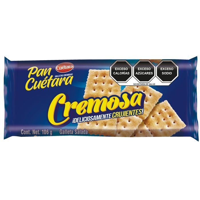 GALLETAS SALADAS CREMOSA CUETARA PAQUETE 106 GR.