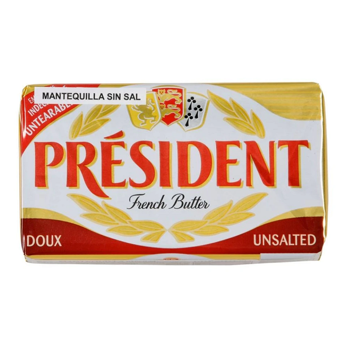 Mantequilla sin Sal Président Barra 200 gr 