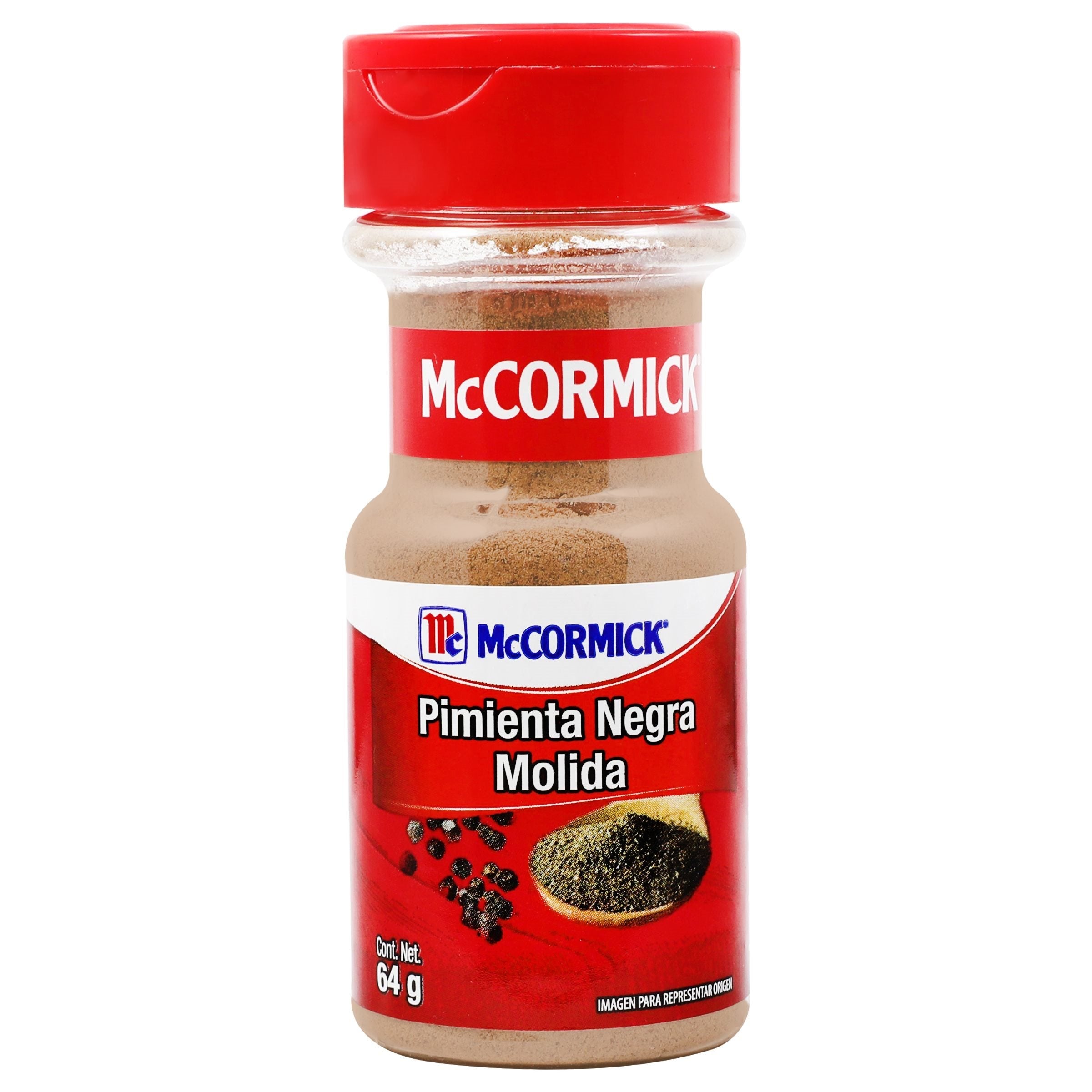 PIMIENTA NEGRA MOLIDA McCORMICK FRASCO 64 GR.