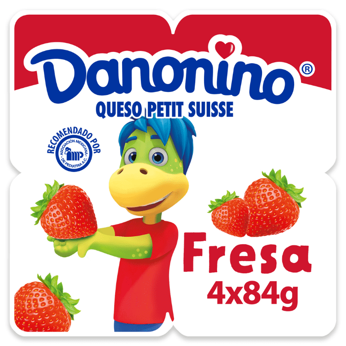 DANONINO QUESO PETIT SUISSE FRESA 4/84GRS 336 GR.