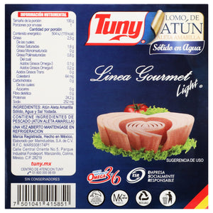 LOMO ATUN SOLIDO LIGHT PREMIUM TUNY LATA 140 GR.