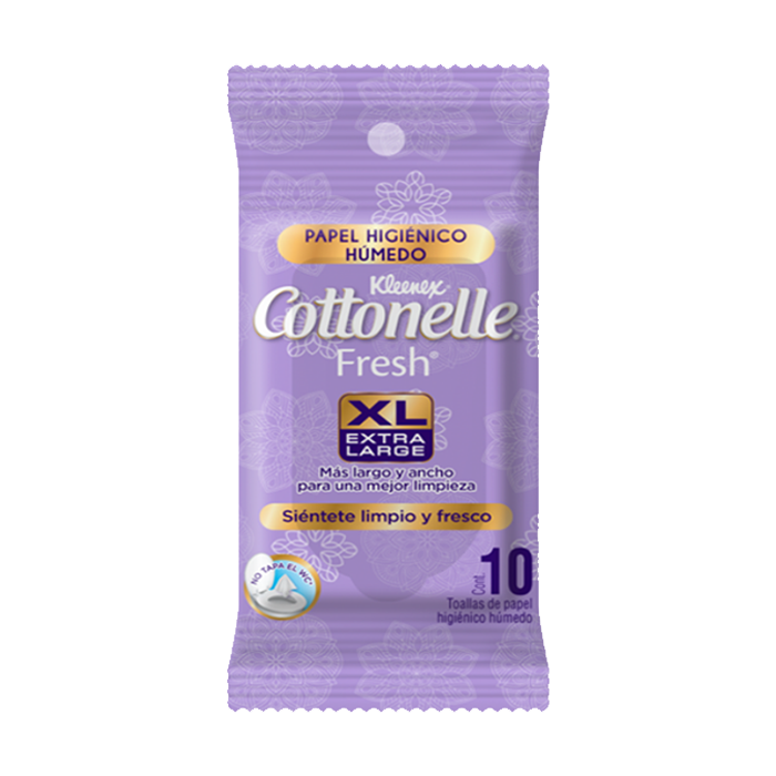 PAPEL HIGIENICO HUMEDO KLEENEX COTTONELLE FRESH POCKET 10 PZA.