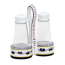 Load image into Gallery viewer, ORVIETO BLUE ROOSTER: Salt and Pepper Cruet (Glass Shakers) [R]
