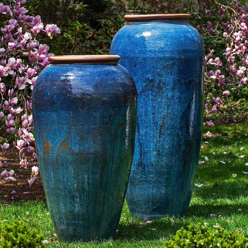 Sora Jar, Tall, Rustic Blue