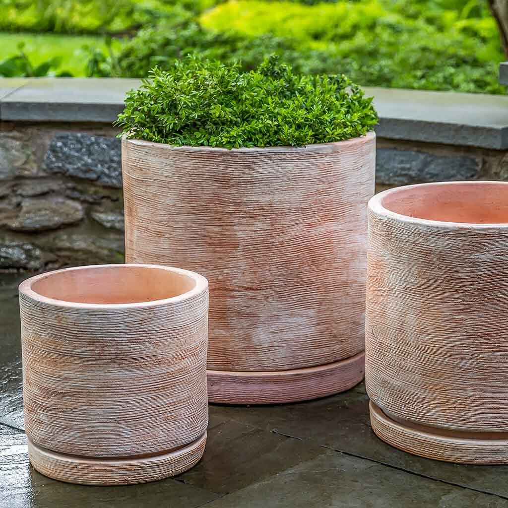 Campania 6480-2402 Madera Tall Planter - Terra Cotta 2-Piece Set