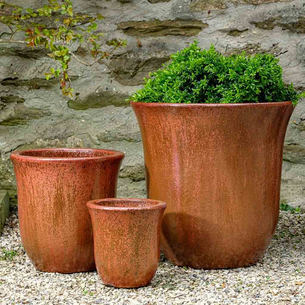 Marta Planter Set of 3 Campania International, Terra Rosa