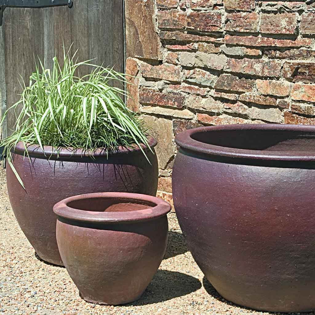 Tron Cao Clay Earthenware Large Plant Pots