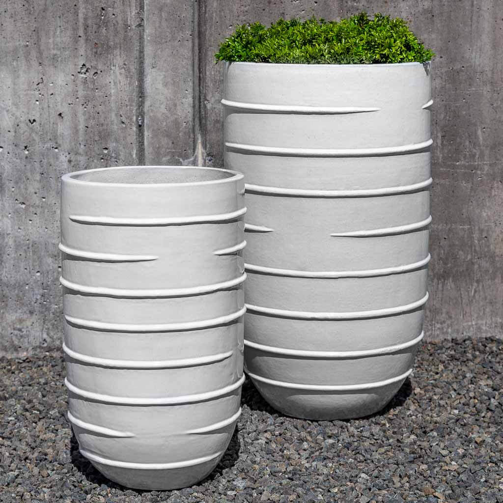 Hyphen Tall Glazed Ceramic Planters Blue