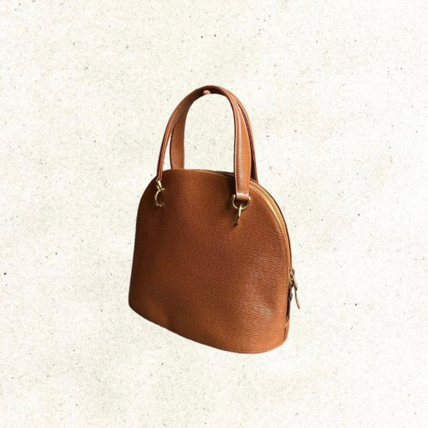Genuine Elephant Leather Thailand Mini Backpack Bag Brown