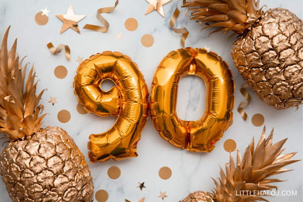 90th birthday balloons