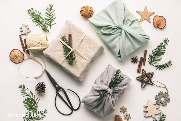 Fabric wrapped gifts