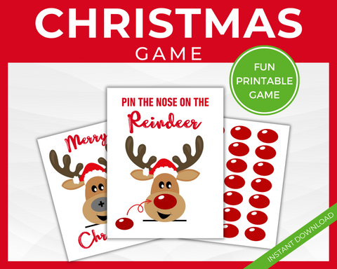 Pin the nose on the reindeer
