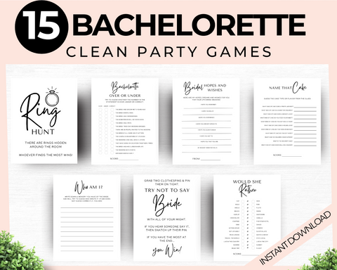 Clean Bachelorette Games Bundle