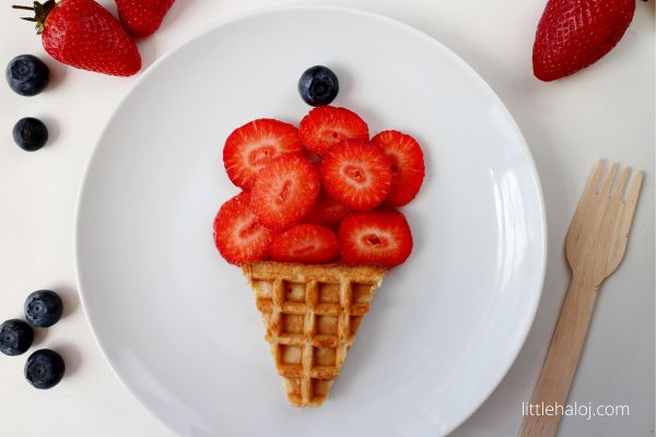 Strawberry waffle