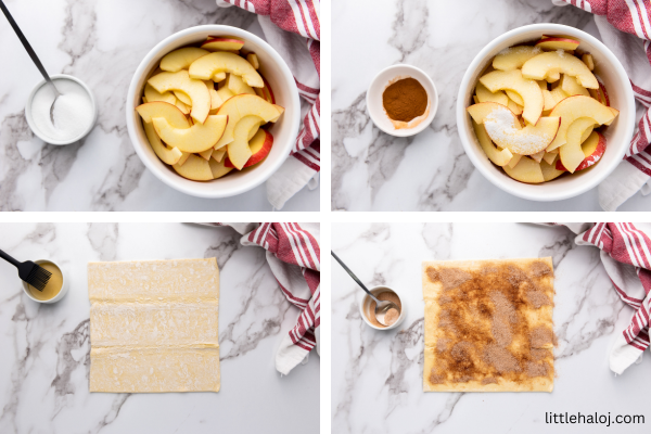 steps to make apple puff pastry roses