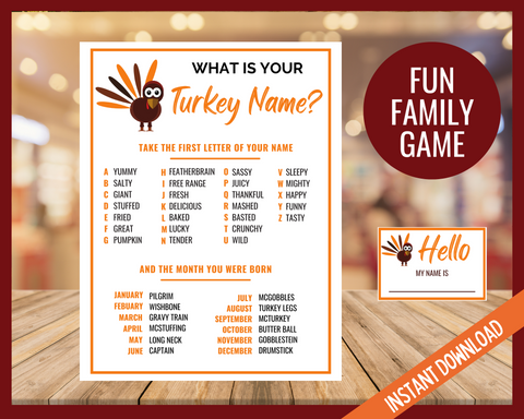 What is your Turkey Name