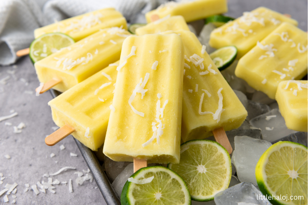 Pineapple Coconut Lime Popsicles