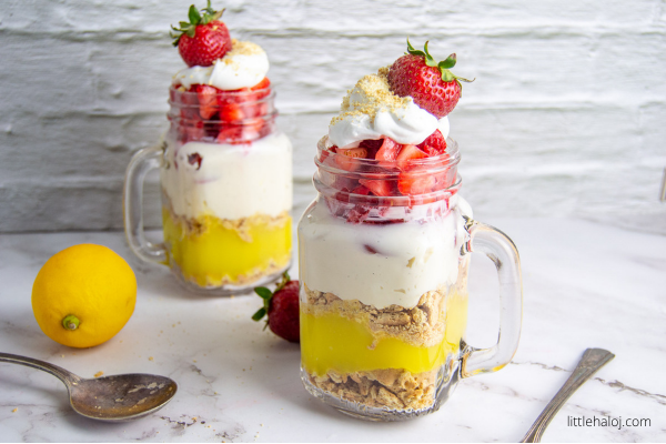 Strawberry Lemon Mason Jar Dessert