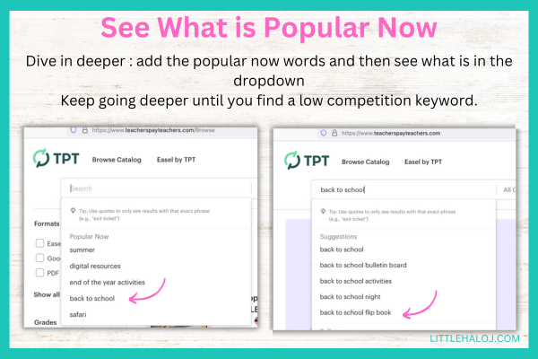 Analyze keywords in Teacher pay teachers