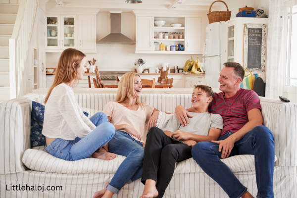 Teen with Family Talking