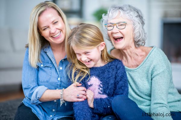 Family laughing