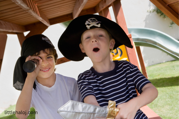 Kids dressed as pirates